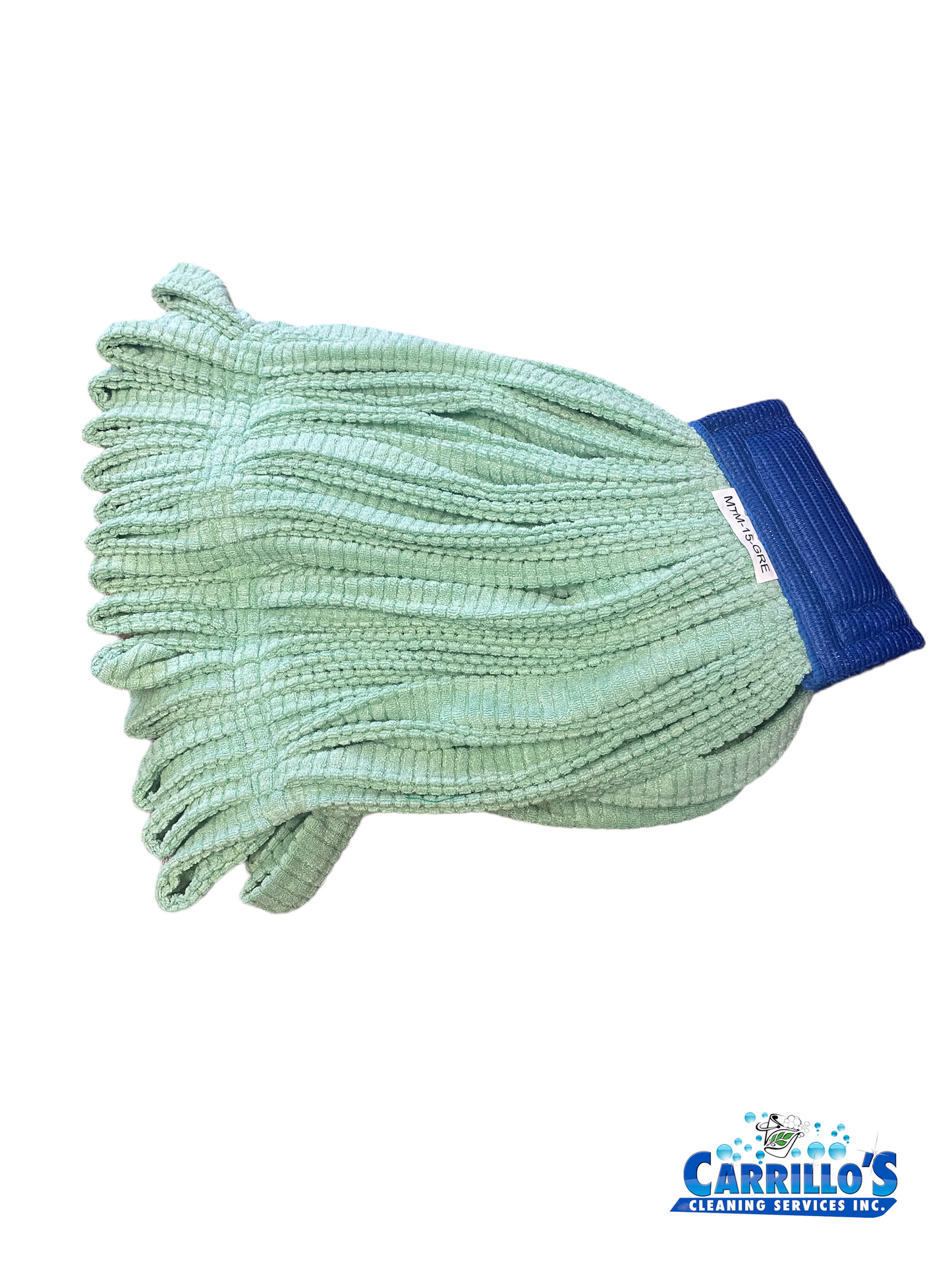 GREEN MICROFIBER TUBE MOP, 15OZ W/RIBB