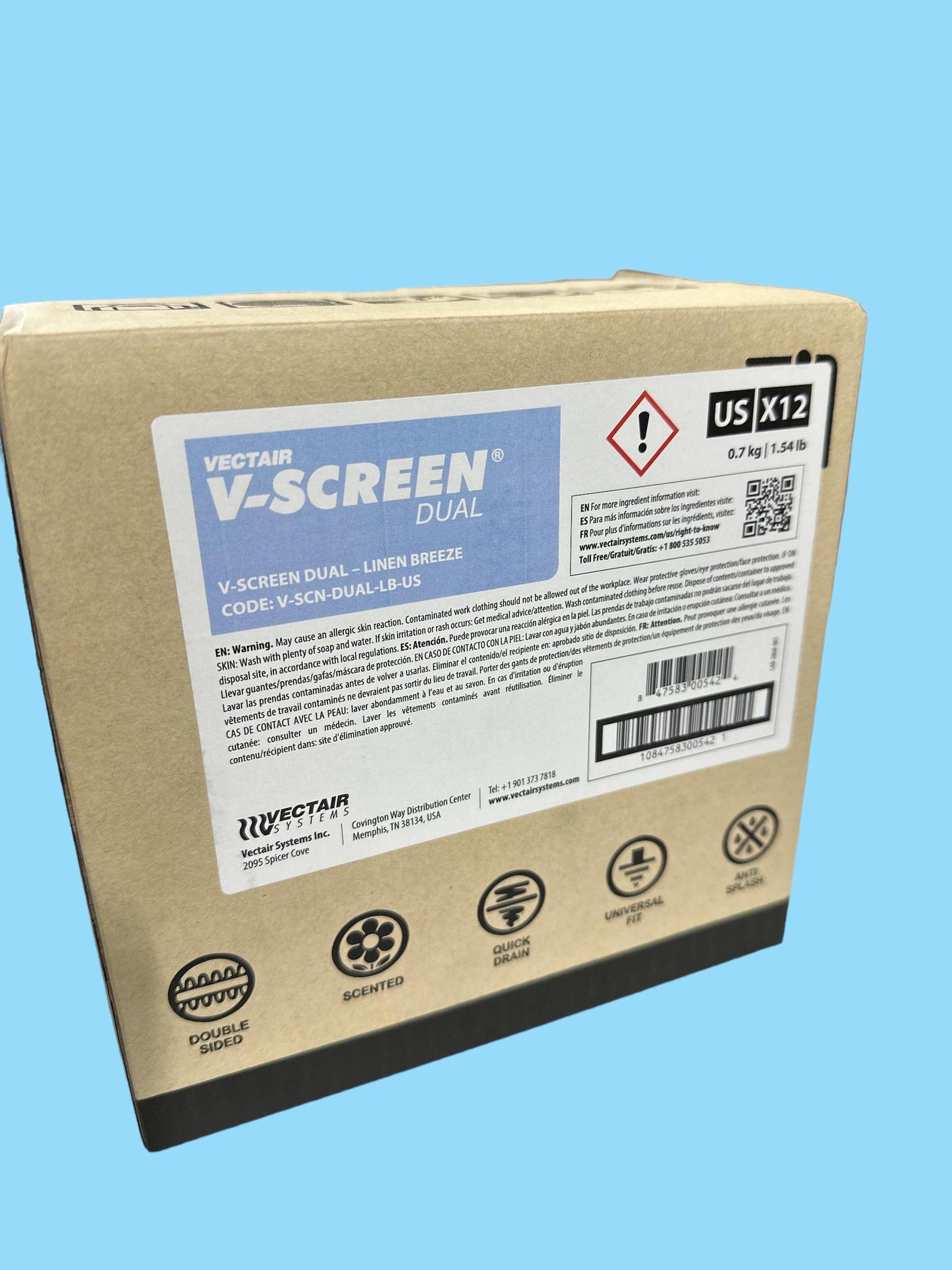 V-Screen Dual Dual Sided 30 Day Urinal Screen, 12/CASE.   Bergamot & Sandalwood, Citrus Mango, Lavender & Geranium, Linen Breeze,  and White Tea & Thyme.