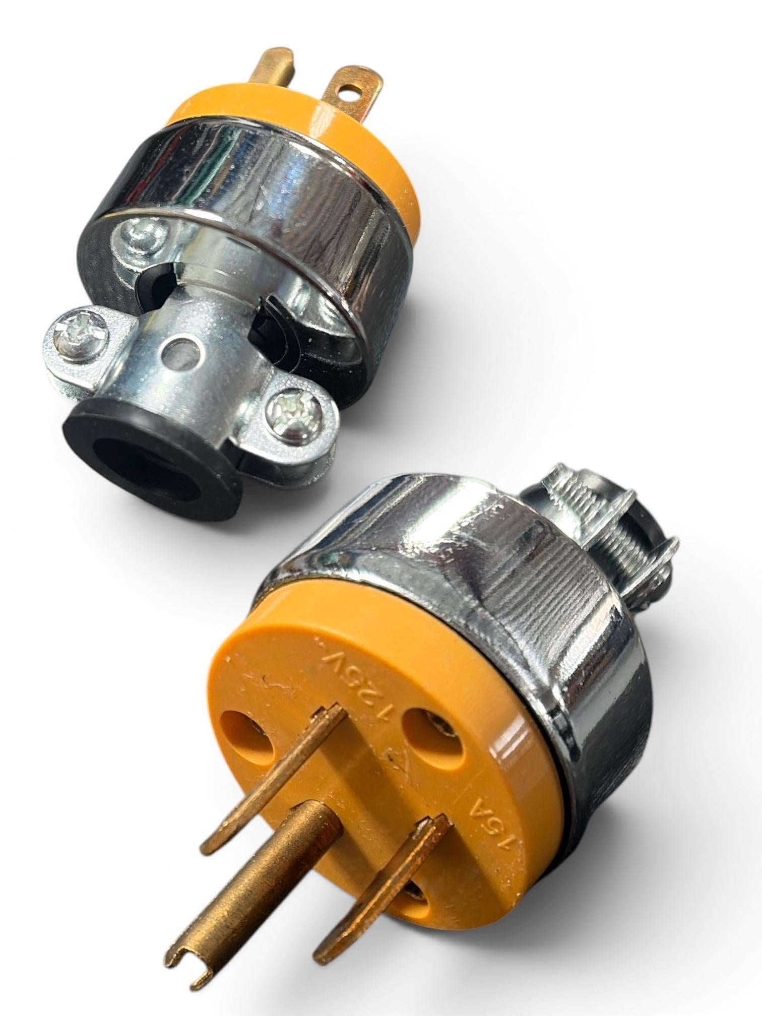FEMALE & MALE PLUG -3 PRONG. 15A -  125V