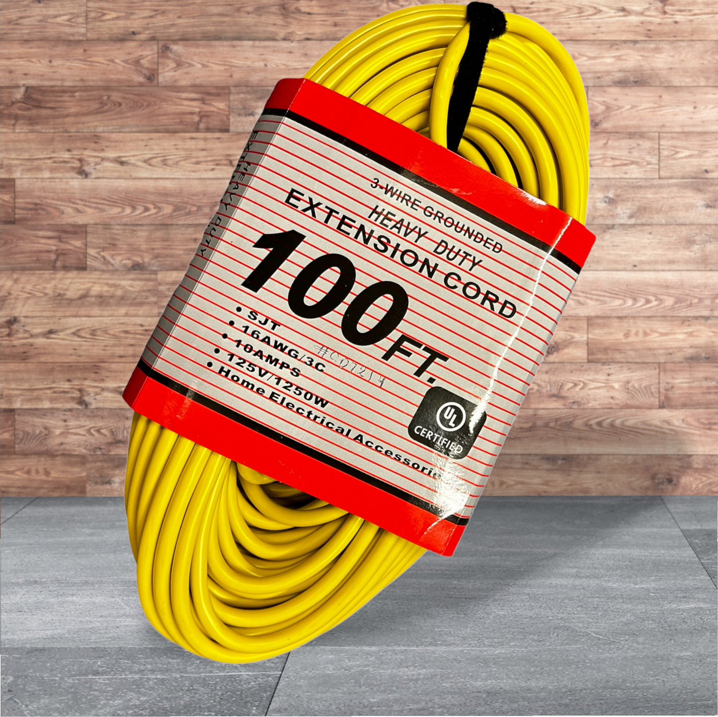 100/FT CORD 16/3 300 VOLT INULATED EXTENSION CORD W/LIGHTED ENDS 100FT