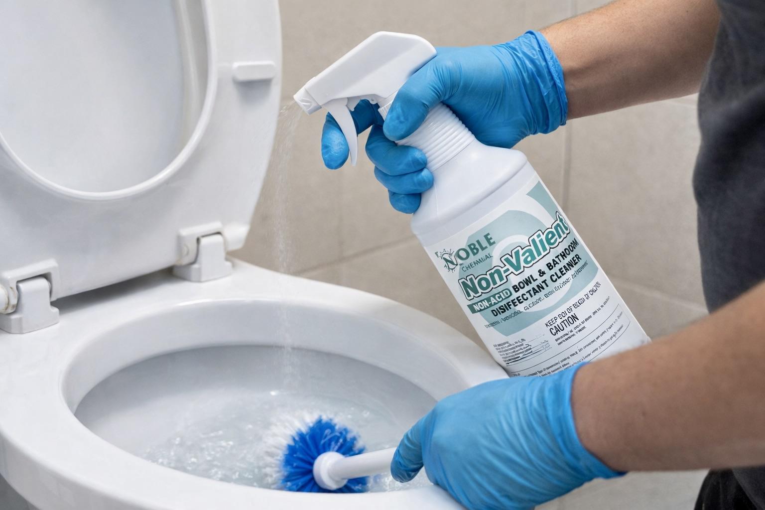 Noble 32 oz. Non-Valient Non-Acid Ready-to-Use Toilet Bowl & Restroom Cleaner / Disinfectant - 12/Case