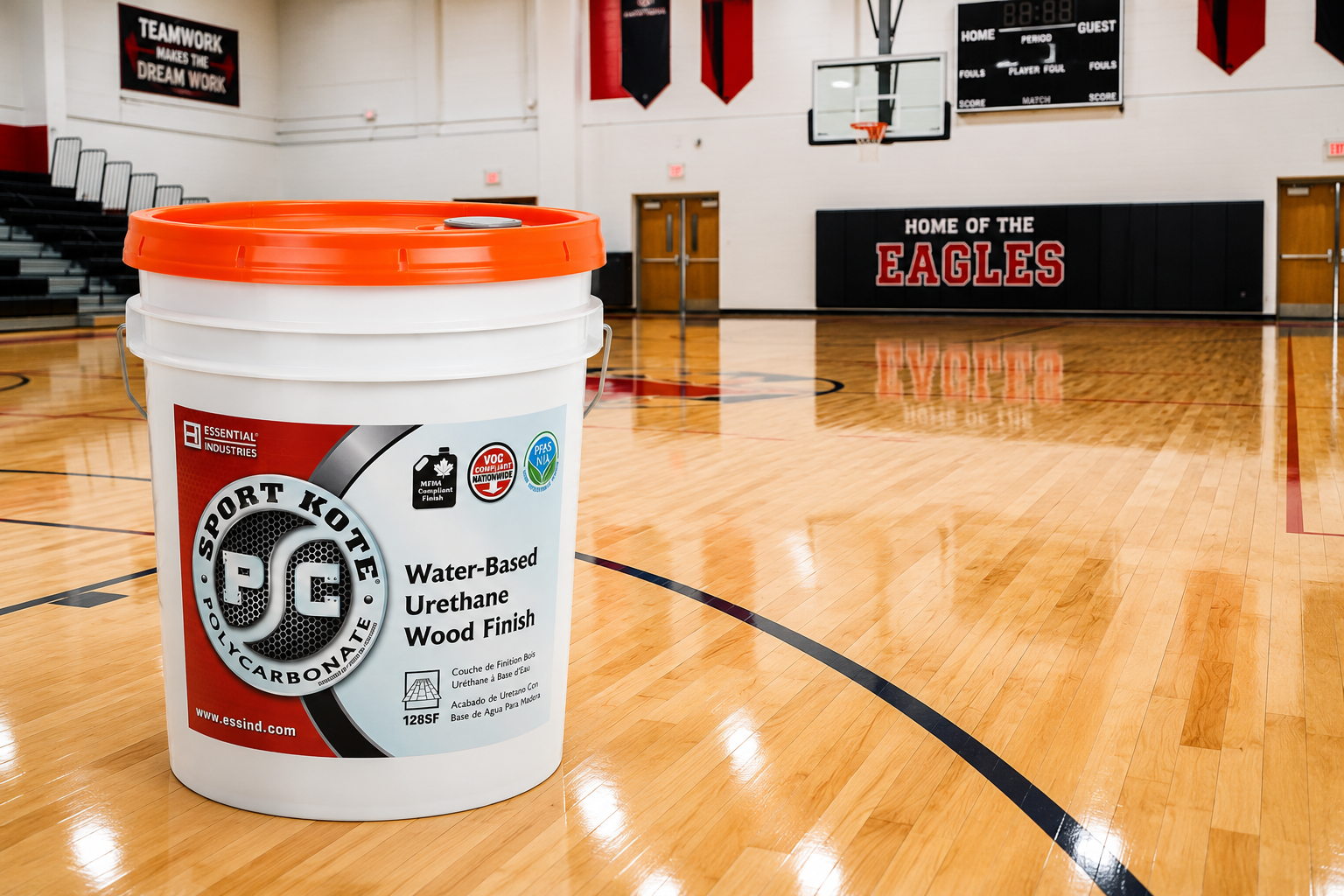 Essential Sport Kote® PC 128SF Water-Based Gym Floor Finish