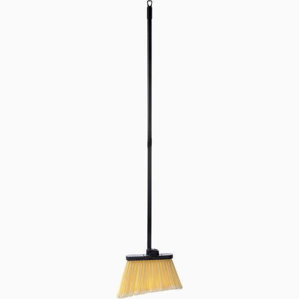 Carlisle 3686500 12" Duo Sweep Medium Duty Angled Broom with Flagged Bristles and 48" Handle