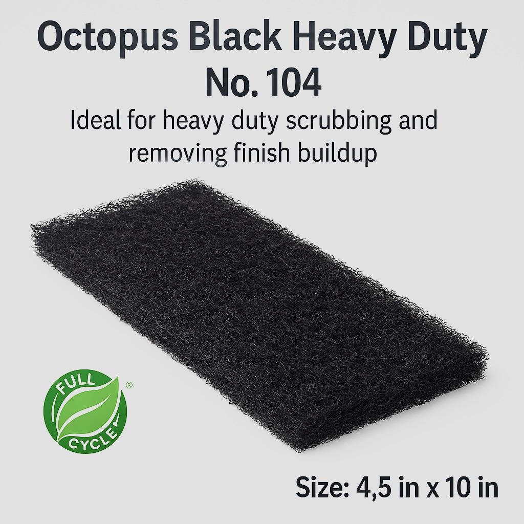 0CTOPUS PADS HEAVY DUTY BLACK, 20/Case or 5/Packs
