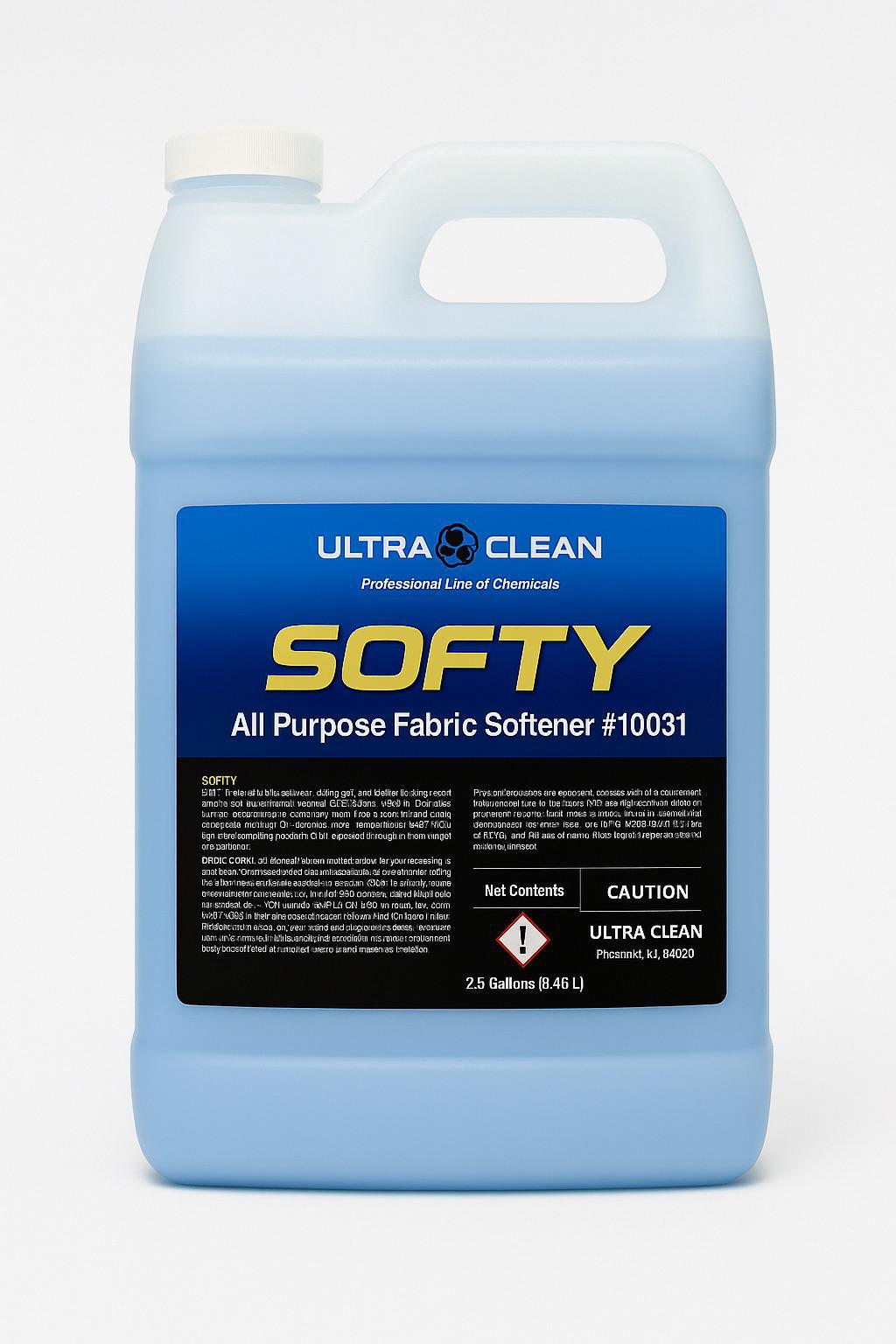 SOFTY - ALL PURPOSE FABRIC SOFTENER 2 X 2.5 GAL AND SINGLE 2.5 GAL