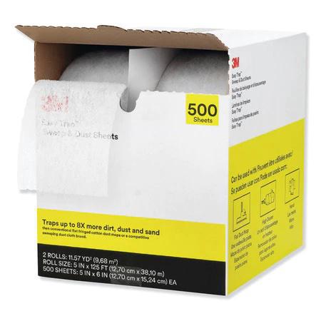 3M 55655W EASY TRAP 5X6 SWEEP AND DUST SHEETS 125 FT 2RL/CS