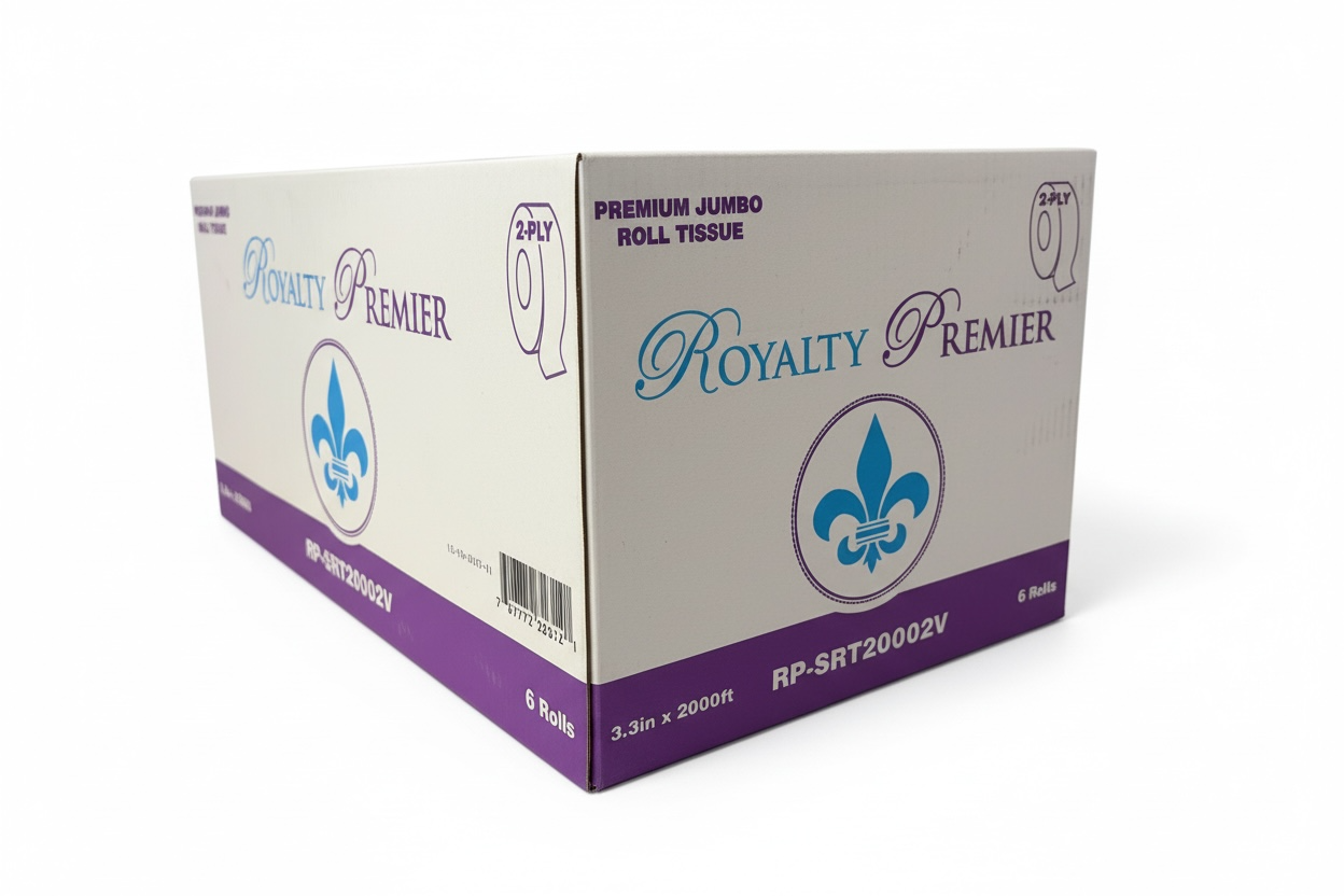 Royalty Premier 2-Ply Virgin Sr. Jumbo Bath Tissue,  3.3"x2000ft, 6/cs