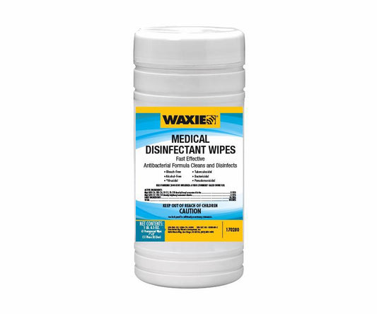 WAXIE MEDICAL DISINFCTNT WIPES 65 WIPES/TUB - 6 TUBS/CS AND SINGLE