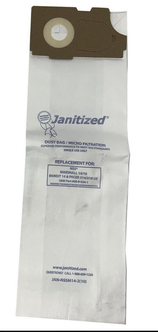 VACUUM BAGS, REPLACES 6890241- NSS MARSHALL 14-18 BANDIT 14- JANNSSM1410