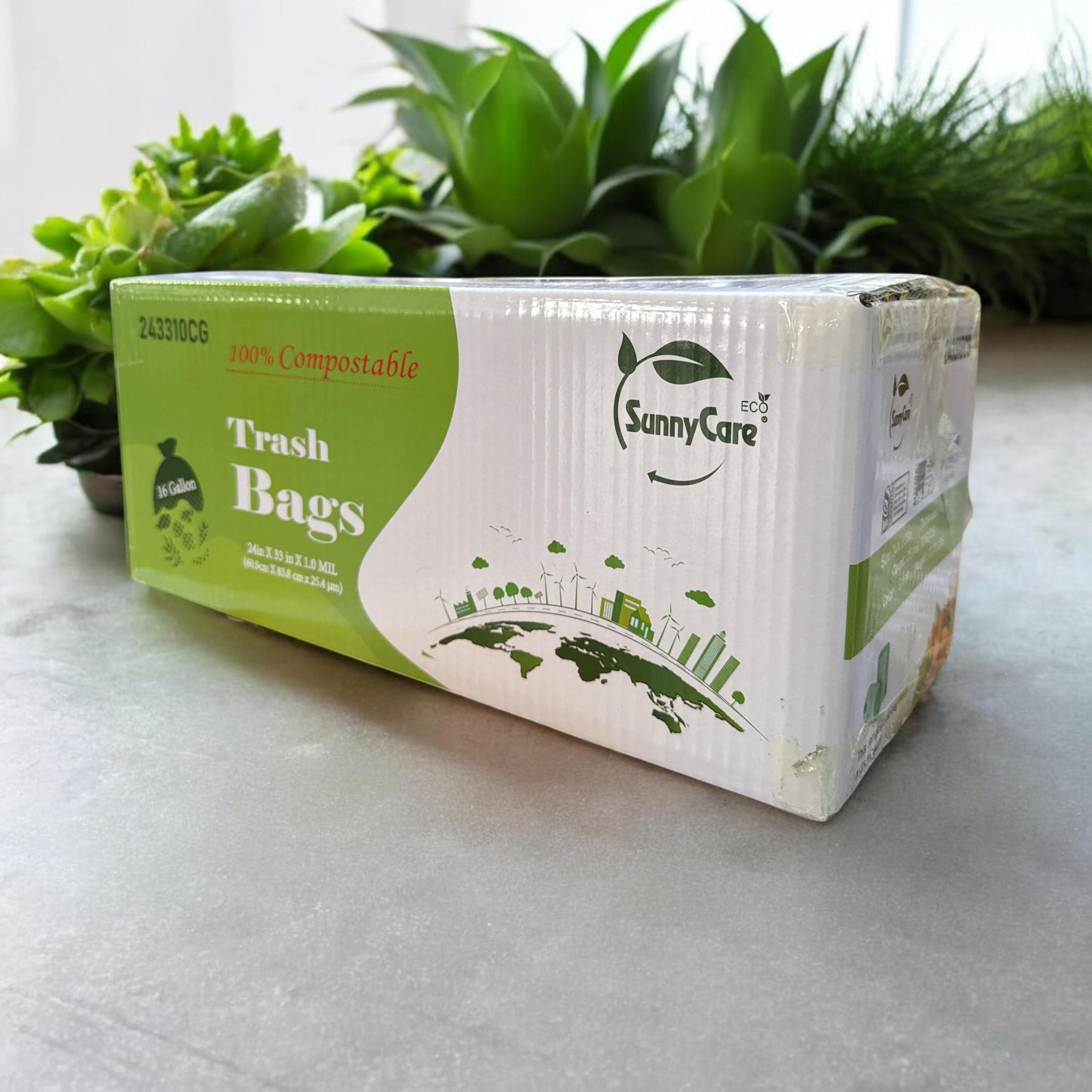 GREEN COMPOSTABLE LINERS  24x33 1MIL  250/CASE