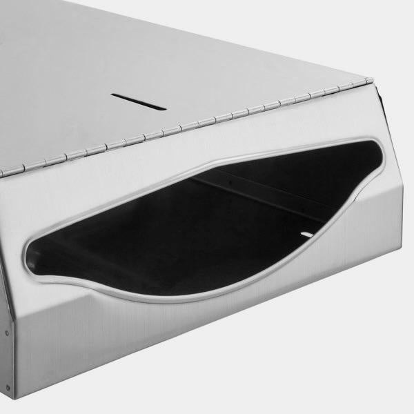 Lavex Janitorial Stainless Steel 400 C-Fold or 525 Multifold Surface-Mounted Paper Towel Dispenser