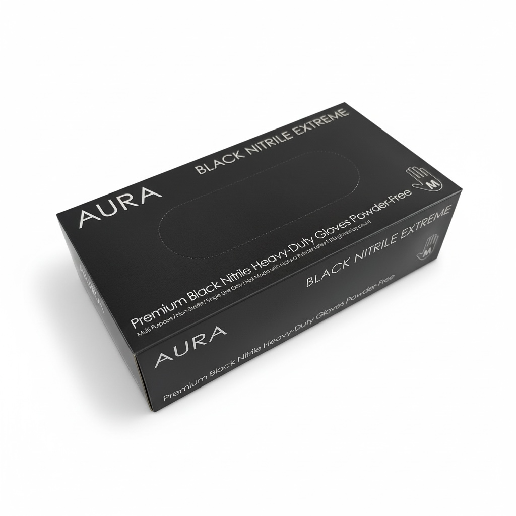 Aura Extreme Black glove Nitrile 5 Mil