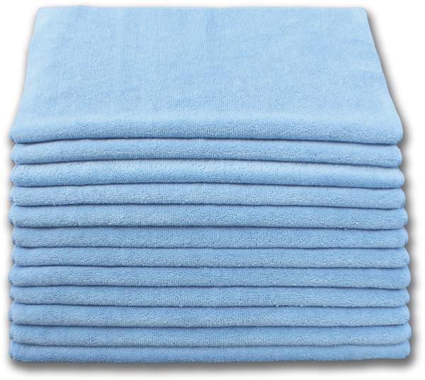 11043 PACK/ 12 CLOTHS, 12" BLUE MF MICROFIBER