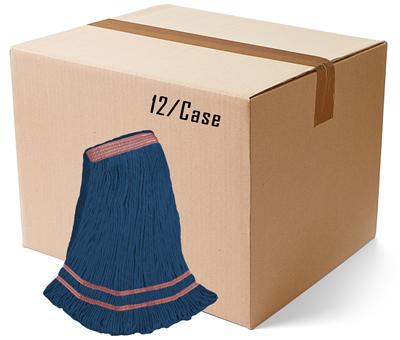 LARGE- Premium Blend ANTIMICROBIAL LOOPED-END Wet Mop--1 1/4" BAND