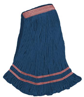LARGE- Premium Blend ANTIMICROBIAL LOOPED-END Wet Mop--1 1/4" BAND