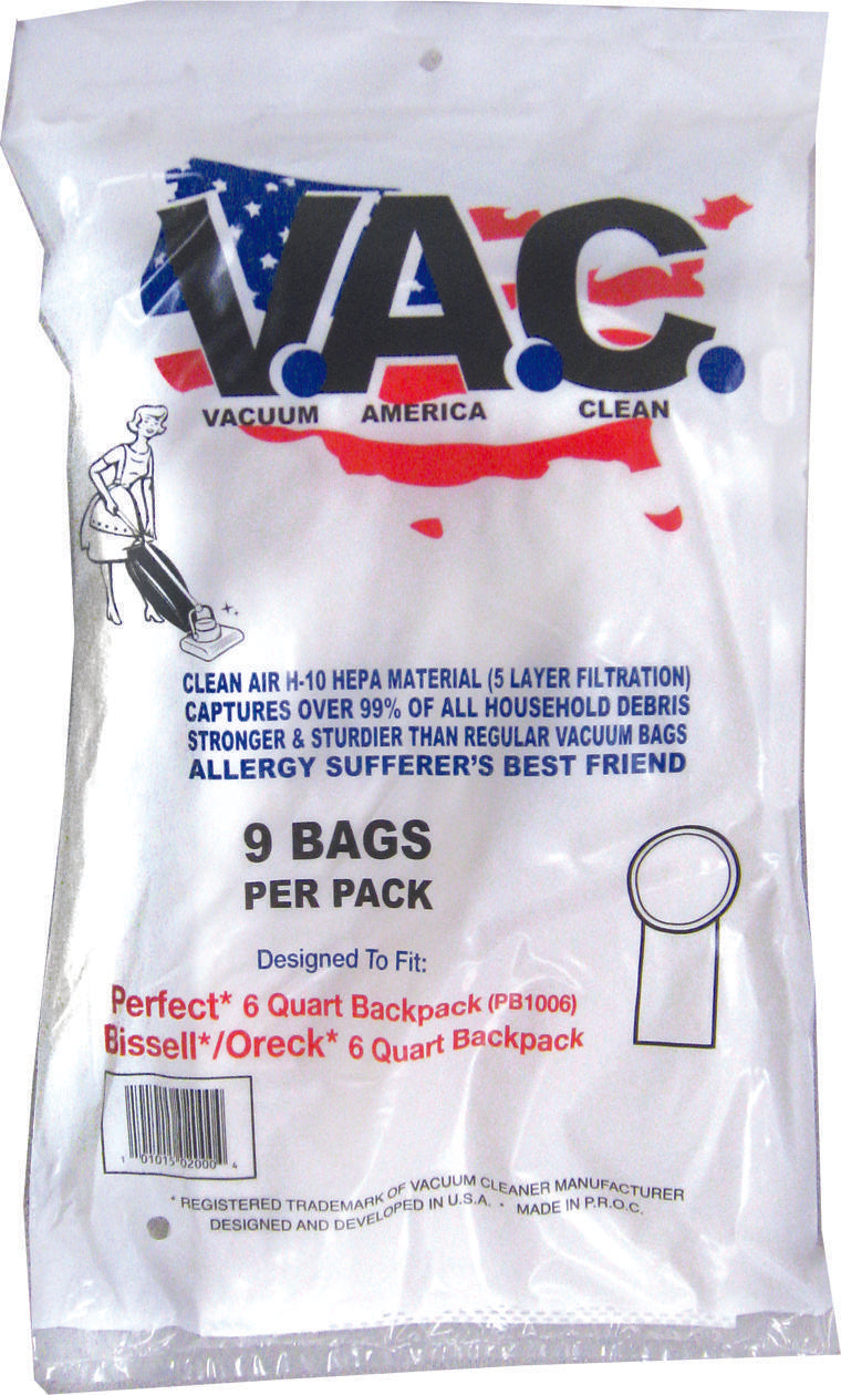 Perfect 6 Quart Backpack H-10/ 9 Bags per Pack