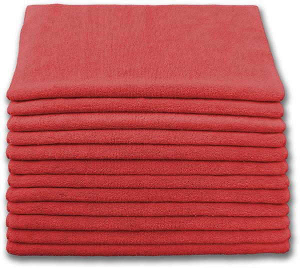 11166 PACK/ 12 CLOTHS, 12" RED MF MICROFIBER